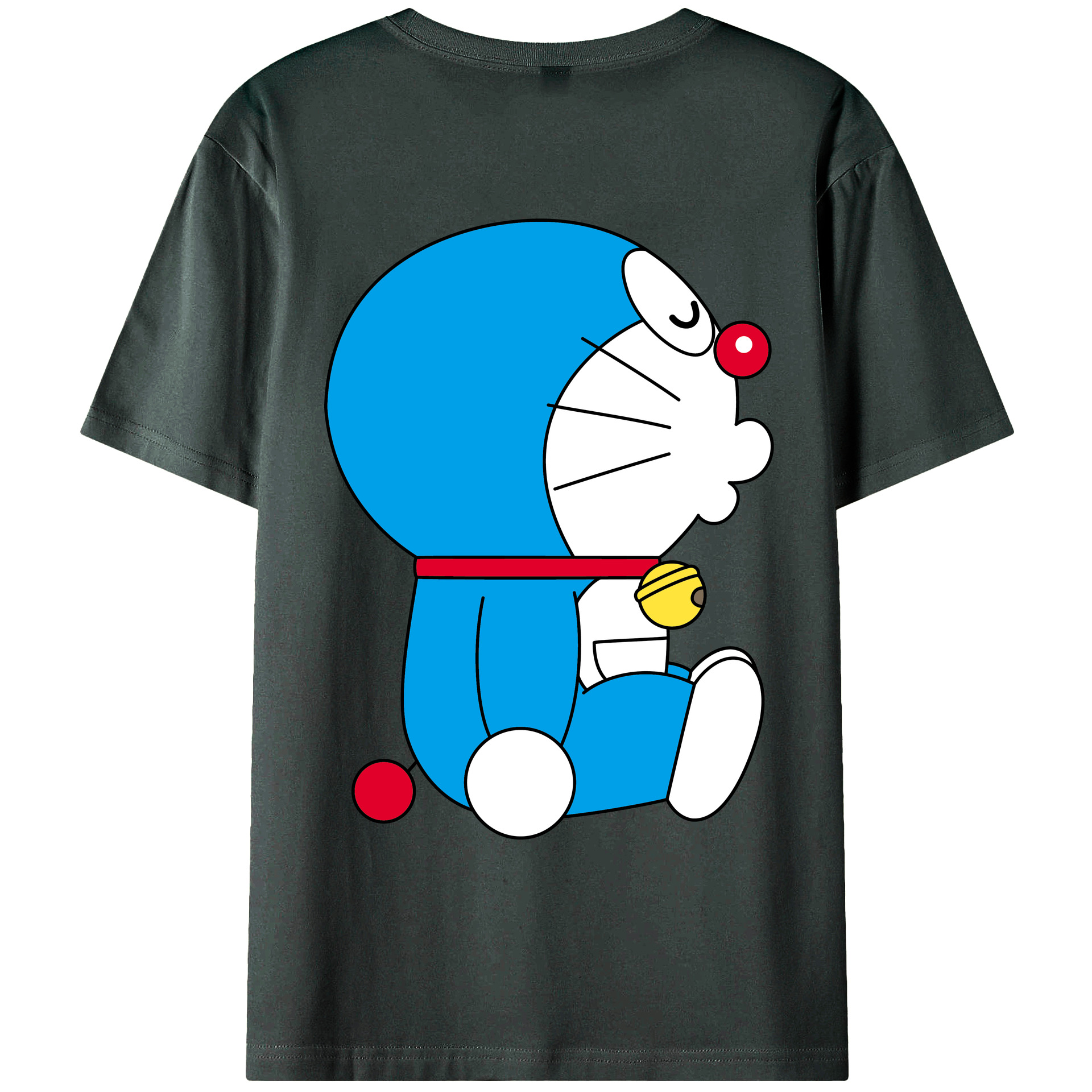 （画像用） ドラえもん Doraemon 綿100％ メンズ半袖Tシャツ（バックプリント） 通気性